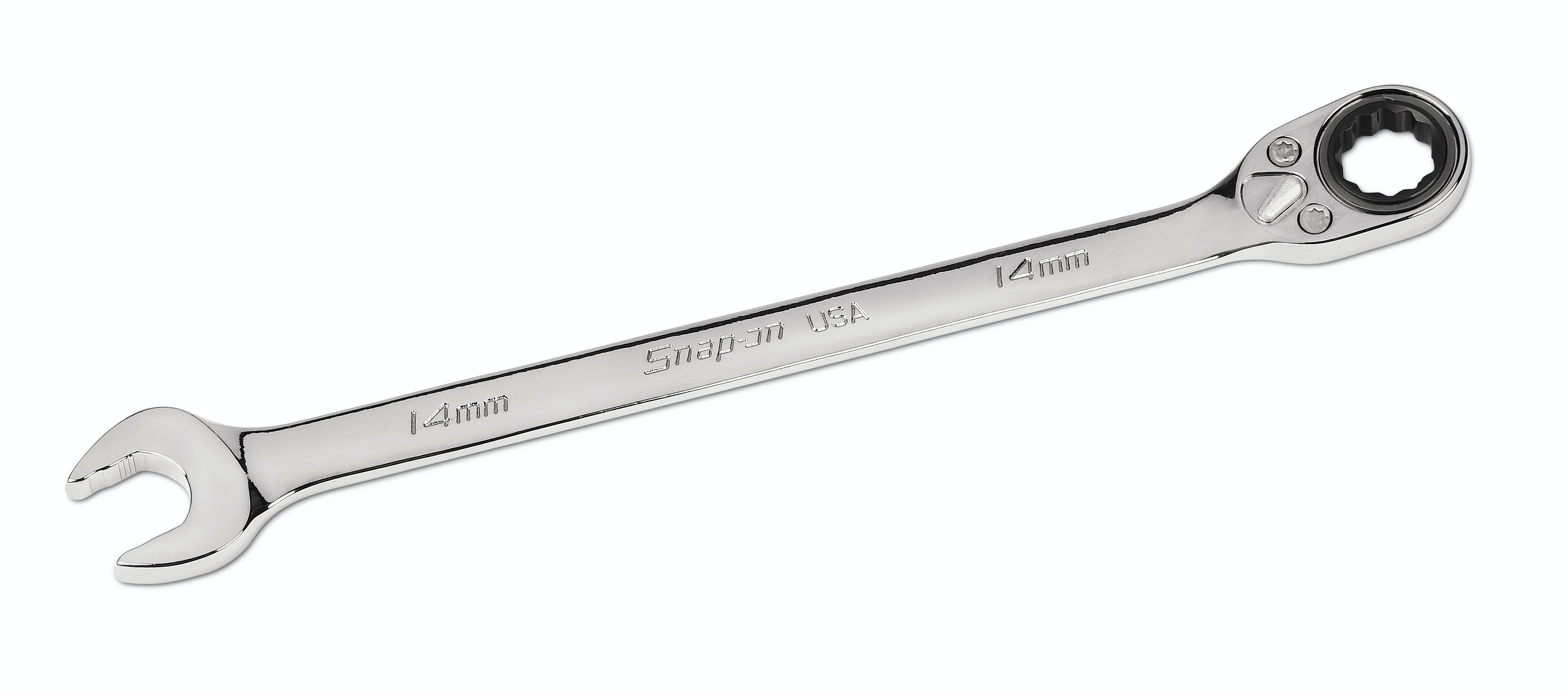 14 mm 12-Point Flank Drive® Plus Reverse Ratcheting Combination Wrench | SOXRRM14A 14 mm 12-Point Flank Drive® Plus Reverse Ratcheting Combination Wrench | SOXRRM14A